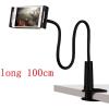WAOCEO Tablet Holder Lazy Phone Tablet Stand, Flexible Gooseneck Tablet Holder Mount with Clip for Bed Desk, Universal Long Arm Bracket for 4 to 10.6 inches Device Tablet Stand (Size : 100cm Black) view 2