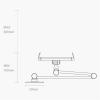 WAOCEO Tablet Holder Wall Mount Tablet Stand, Multi Angle Adjustable Three Shaft Tablet Stand, Aluminum Long Arm Cell Phone Holder for 4-12.9inches Phone and Tablet Tablet Stand (Color : Black) view 3