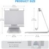 WAOCEO Tablet Holder Tablet Holder, Aluminium Adjustable Phone Tablet Stand, Lazy Support Desktop Stand Holder for Phones and Tablets up to 12.9 Inches Tablet Stand (Color : Black) view 2