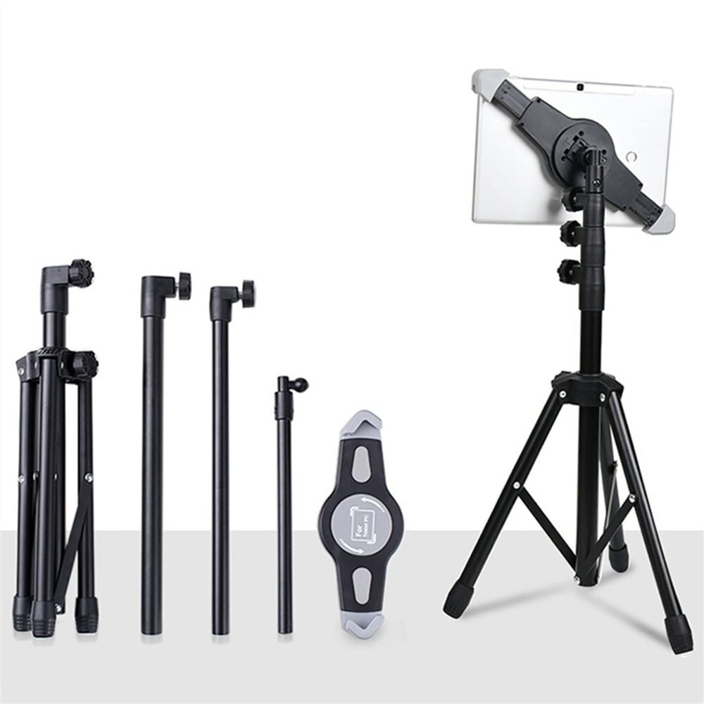 WAOCEO Tablet Holder Floor Standing Tablet Stand, Height Adjustable Tablet Tripod Stand, Universal Foldable Tablet Stand Mount for Most Smartphones and Tablets Tablet Stand (Color : 7 to 15 inch)