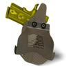 HolsterBuilder OWB Paddle, Durable & Lightweight Holster Attachment, USA Made Concealed Carry Holster Paddle for Men & Women view 2