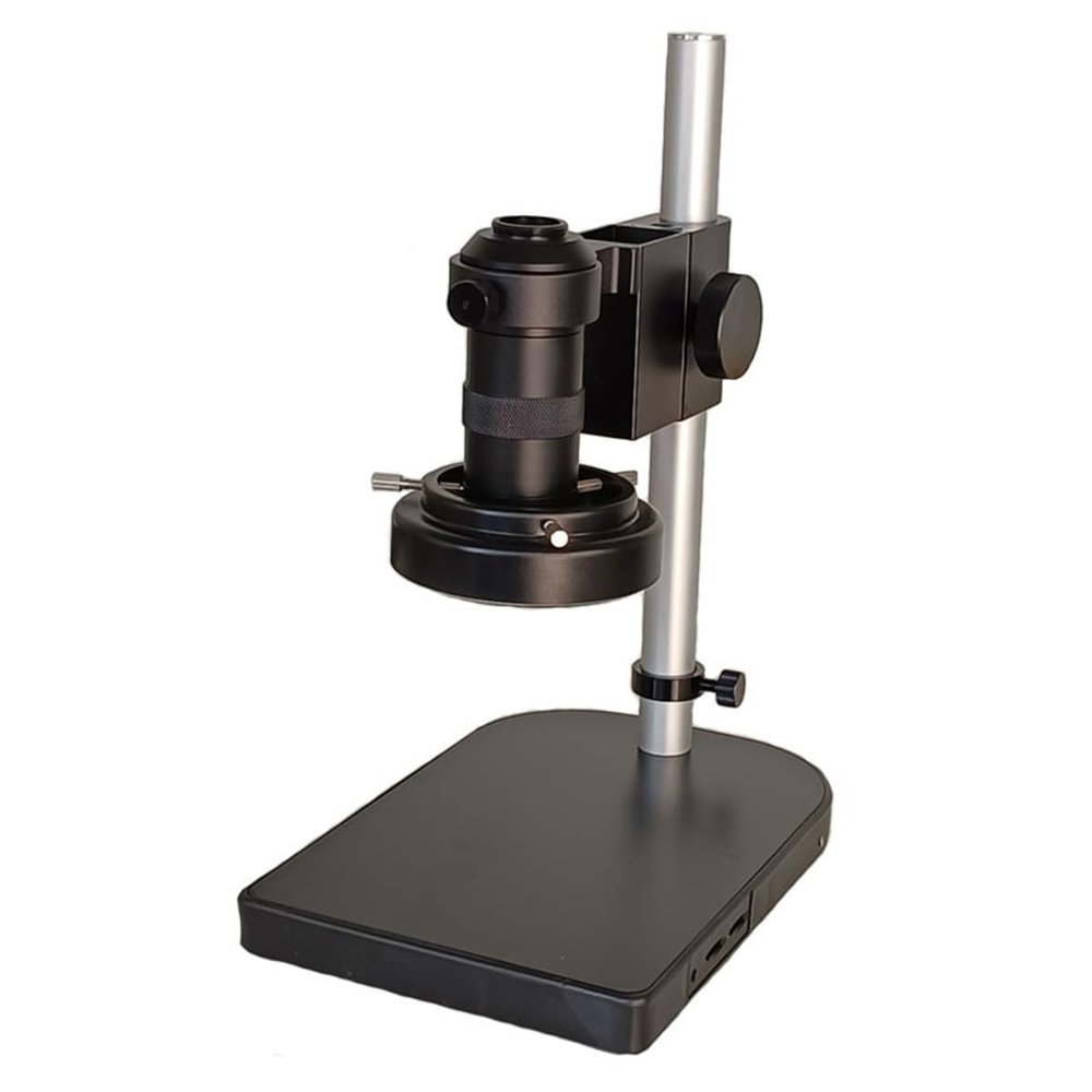 Microscope Accessories Kit 40mm Large Adjsutable Stereo Digital Industry Lab Microscope Lens Table Stand 130X Zoom C-Mount Lens Microscope Slides (Color : with 56 Led Lights)
