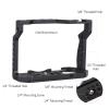 Andoer Protective Camera Cage Aluminum Alloy with Cold Shoe Mount Arca Quick Release Slot Numerous 1/4in and 3/8in Threaded Holes Compatible with Canon EOS R7/R8 Camera view 3