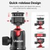 ULANZI TT31 72.4" Camera Tripod, Foldable Tripod & Monopod Aluminum w Claw Quick-Release Plate, 360Ball Head Detachable w 180Revertible Legs, Weight 3.42lb, Payload 33lb,for Camera/DSLR/Camcorder view 4