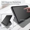 360 Degree Rotating Case for Samsung Galaxy Tab A8 10.5 Inch 2022 SM-X200/X205/X207, Multi-Angle Viewing Stand PU Leather Case with Auto Wake/Sleep, Horse with US Flag view 3