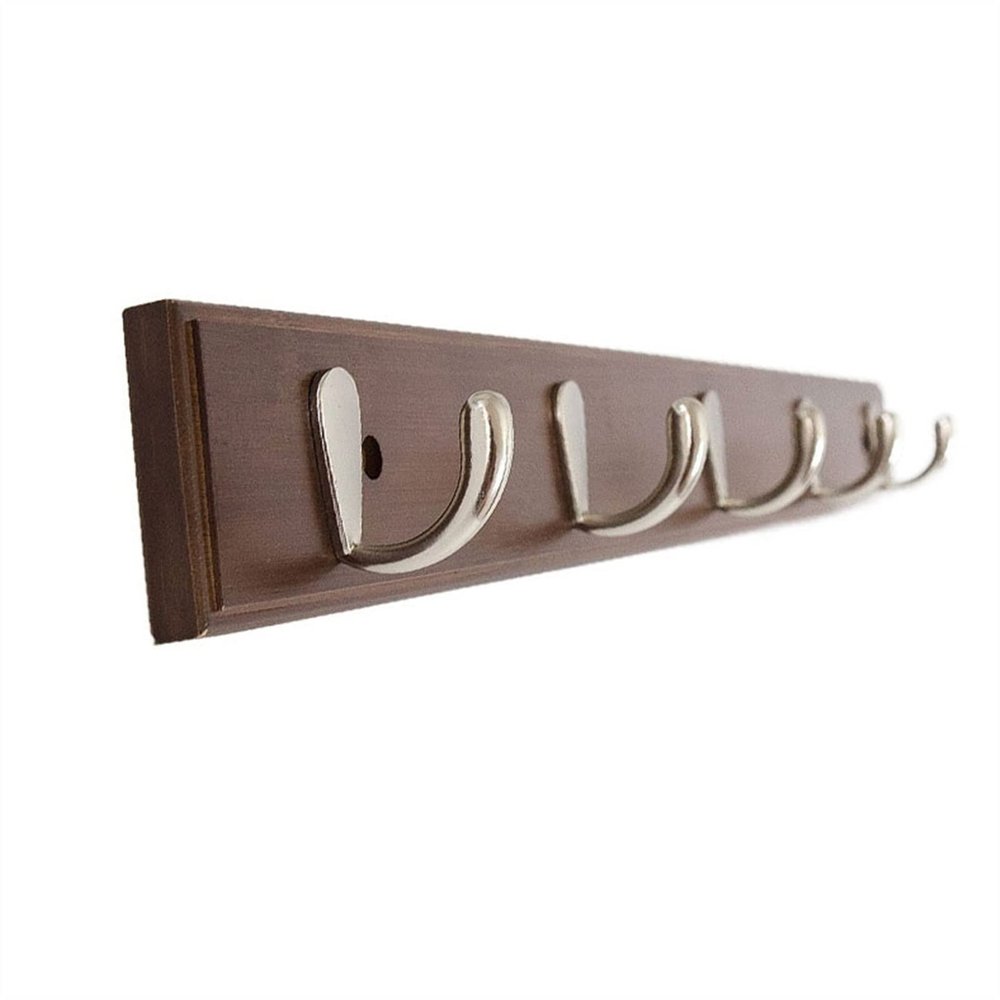 Wall Mounted Coat Rack Coat Hanger, Wall Hanging, Clothes Hook, Bag Rack, Wall Row Hook Behind Door, Brown Wooden Coat Hook, Coat Hook Rail Coat Rack Wall Mounted