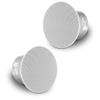 Sound Town Pair of 4.5" Coaxial in-Ceiling Speakers with Metal Backcan and Tile Rails, 70V/100V/8-Ohm Switchable, Magnetic Grill, White (STCS4C-PAIR) view 1