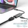 Cubilux USB C to HDMI Adapter, 4K HDMI & USB 3.0, Compatible with MacBook, Dell, Surface, Samsung, iPhone, Android view 2
