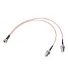 Yuslao F-Type Coaxial Cable Splitter F Male to F Dual Female Coax Splitter Cable 2 Way (1ft 75Ohm) TV Splitter Cable 3 Way Combiner Satellite Cable view 1
