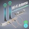 Bingfu Dual Band WiFi Antenna 2.4GHz 5GHz 5.8GHz 3dBi MIMO RP-SMA Male + 2 x 7.87 inch Cable + Slot Bracket for WiFi Router Wireless Mini PCI Express PCIE Network Card Adapter view 3