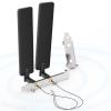 Bingfu Tri-Band WiFi 2.4GHz 5GHz 6E Wifi6 Antenna & 8inch Cable with Slot Bracket for M.2 NGFF Intel Wireless Network Card WiFi Adapter view 1