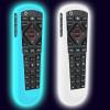 2 Pack Cover for Dish Network Remote, Case for Dish TV Remote Control 52.0/54.0 Replacement, Silicone Skin Sleeve Glow in The Dark Blue White view 1
