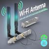 Bingfu Dual Band WiFi 2.4GHz 5.8GHz 8dBi RP-SMA Male Antenna + 9.84 inch Extension Cable + Slot Cover for M.2 NGFF Intel Wireless Network Card WiFi Adapter view 2