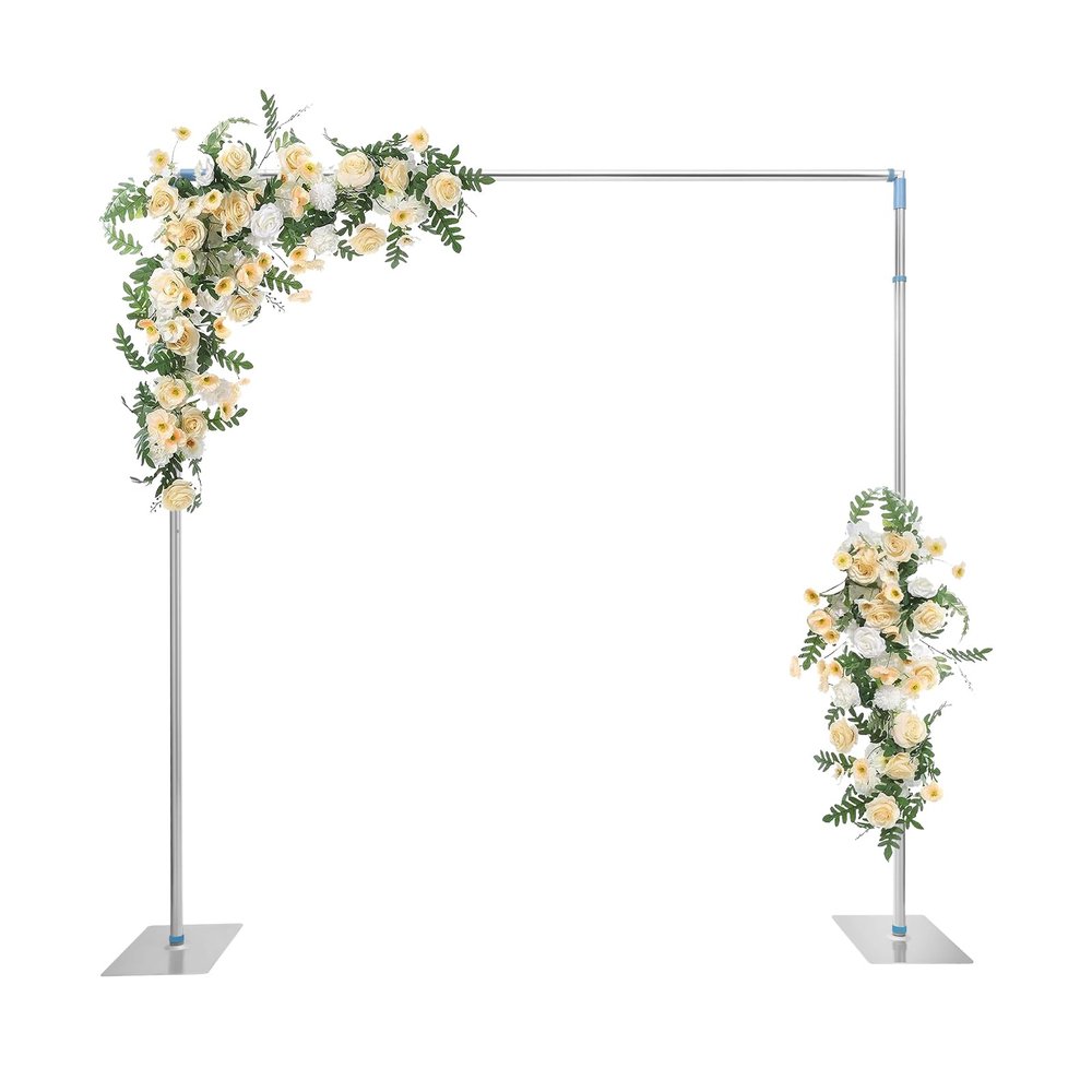 10ft x 10ft Backdrop Stand Gold Backdrop Frame Portable Adjustable Photo Backdrop Stand Pipe Backdrop Stand Heavy Duty with Base Background Stand for Wedding Birthday Parties Banquet Decorations
