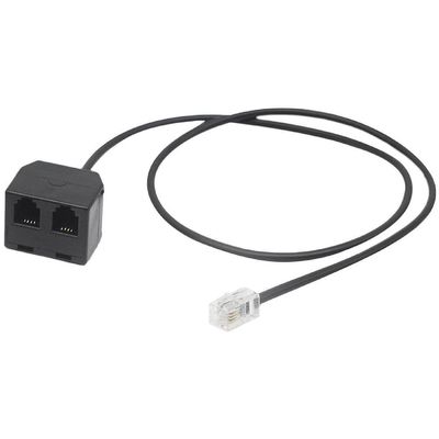 Yuly Black 4P4C RJ9 Extension Cable Male to Female Converter Adapter Extender Extension Cable for Telephone Splitter Rj9 Male to Female Adapter