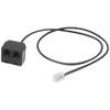 Yuly Black 4P4C RJ9 Extension Cable Male to Female Converter Adapter Extender Extension Cable for Telephone Splitter Rj9 Male to Female Adapter view 1