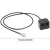 Yuly Black 4P4C RJ9 Extension Cable Male to Female Converter Adapter Extender Extension Cable for Telephone Splitter Rj9 Male to Female Adapter view 2