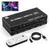 8K HDMI Switcher 5 in 1 Out, HDMI Splitter with IR Remote Switcher Selector Box Support 8K@60Hz 4K@120Hz, HDMI 2.1 Switch Compatible with PS 5/4/3 Xbox Switch Roku TV Fire Stick view 1