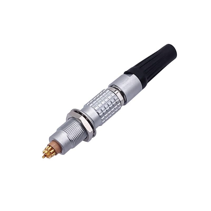 1Set 0B Connector 2 3 4 5 6 7 9 Pin FGG Plug for Sound Device Metal Circular Aviation Plug Cable Connector Egg Socket(2PIN Plug)