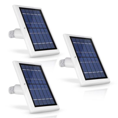 Wasserstein Solar Panel with 13.1-Foot Outdoor Magnetic Charging Cable for Arlo Ultra, Ultra 2, Pro 3, Pro 4, Pro 5S (3-Pack, White)  NOT Compatible with Arlo Pro (6th Gen)