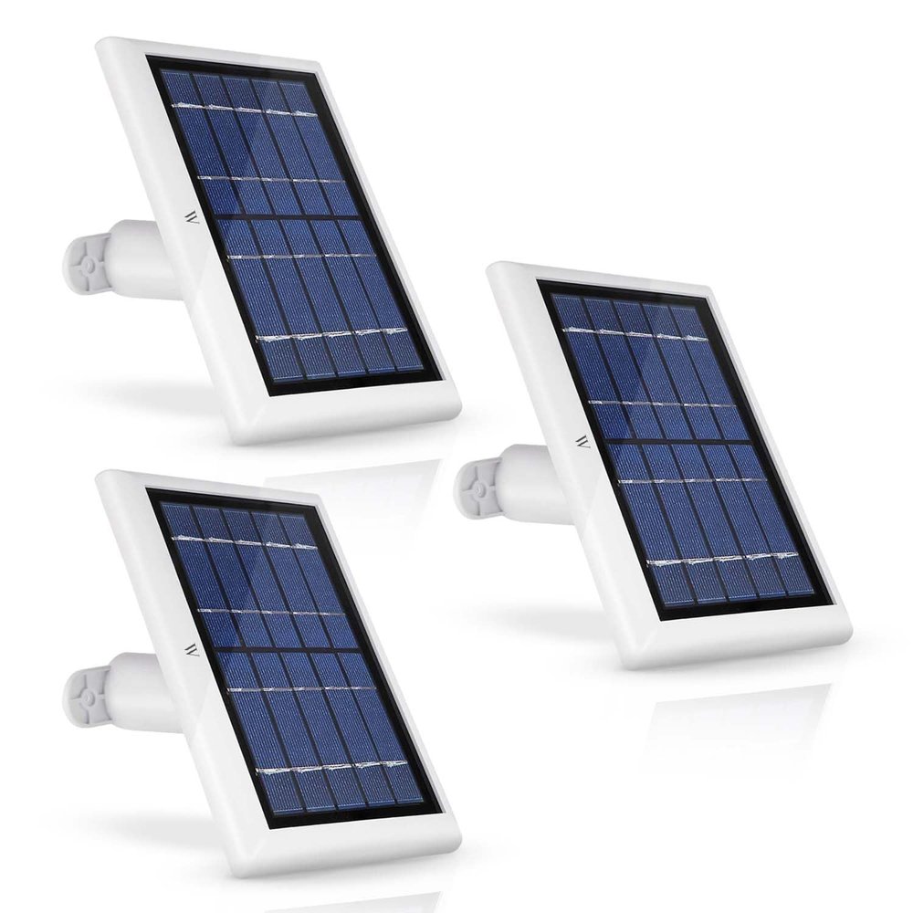 Wasserstein Solar Panel with 13.1-Foot Outdoor Magnetic Charging Cable for Arlo Ultra, Ultra 2, Pro 3, Pro 4, Pro 5S (3-Pack, White)  NOT Compatible with Arlo Pro (6th Gen)