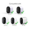 Wasserstein Solar Panel with 13.1-Foot Outdoor Magnetic Charging Cable for Arlo Ultra, Ultra 2, Pro 3, Pro 4, Pro 5S (3-Pack, White)  NOT Compatible with Arlo Pro (6th Gen) view 2