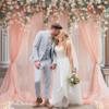 10x10ft Peach Tulle Backdrop Curtain for Parites, Sheer Backdrop Curtains for Wedding Baby Shower Birthday Party Photo Shoot Decorations view 2