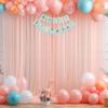 10x10ft Peach Tulle Backdrop Curtain for Parites, Sheer Backdrop Curtains for Wedding Baby Shower Birthday Party Photo Shoot Decorations view 3