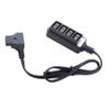 Acinkeety Soft Flexible Cable for V-Mount Battery D-TAP Out to 4 D-tap Female Splitter Cable D-tap Fourway Splitter Adapter D Tap Charger Connector Male to Female