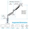 AVLT Single Monitor Arm and Reinforcement Plate view 2