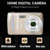 Mini Digital Camera, 720P HD Compact Portable Camcorder with 2.4 inches LCD Screen 16MP 30FPS Support 32GB Memory Card for Children, Teenagers and Beginners (Gold) view 2