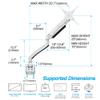 AVLT Single Monitor Arm and Reinforcement Plate view 2