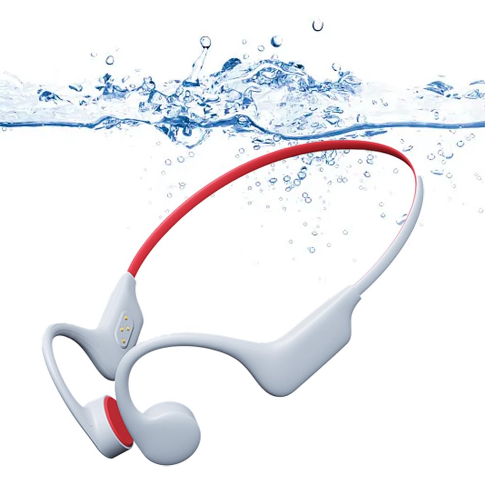 Waterproof Headphones for Swimming Bone Conduction Headphones Bluetooth 5.0 IPX8 16GB Bluetooth Earphones Running,High Capacity,Swimming Stable to wear MP3 Waterproof Lightweight