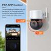 5MP PTZ WiFi Camera Outdoor with Floodlights, AI Human Detection Alarm, Two-Way Audio, Color Night Vision, Auto Tracking, Smart light, Mini Size, IP66 Waterproof, Compatible with Alexa & google home ( view 3