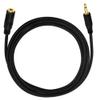 3.5mm 1/8" TS Monaural Mini Mono Audio Extension Connector Male to Female Cable view 1