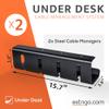 EXTNGO CAT6 Retractable Network Cable Extender 33 Ft (10 Meter) + Under Desk Cable Management Tray [2 Pieces] - Carbon Steel Desk Wire Organizer [16x4x4 in] view 4