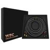 WORLDS BEST CABLES 6 Foot Ultimate - 9 AWG - Ultra-Pure OFC - Premium Audiophile HiFi Speaker Cable for Center Channel with Eminence Gold Banana (x2) & Spade (x2) Plugs & Carbon Tweed Jacket view 1