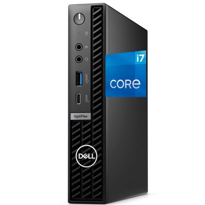 Dell OptiPlex 7010 Micro Plus Desktop Computer, Intel Core i7-13700T, 64GB RAM, 2TB NVMe SSD, USB Type-C, 3-Monitor Support, 802.11ax WiFi, Bluetooth 5.3, Windows 11 Pro, Black