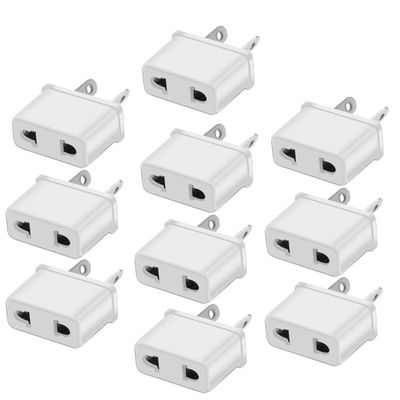 Strhowill 10Pcs Australia Standard Travel Plug Adapters, EU/US Socket to AU Plug, 2 Hole Sockets, White