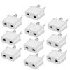 Strhowill 10Pcs Australia Standard Travel Plug Adapters, EU/US Socket to AU Plug, 2 Hole Sockets, White view 1