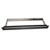 24 Port FTP Blank Network Patch Panel Rack Mounted 19 Inch Empty 1U with Tray for Cat 5e Cat 6 Keystone Jack Modular view 1