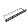 24 Port FTP Blank Network Patch Panel Rack Mounted 19 Inch Empty 1U with Tray for Cat 5e Cat 6 Keystone Jack Modular view 2