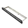 24 Port FTP Blank Network Patch Panel Rack Mounted 19 Inch Empty 1U with Tray for Cat 5e Cat 6 Keystone Jack Modular view 3