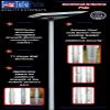 17' Sectional Antenna Pole with Double Locking Buttons, 7000-T8 Aluminum, 2.4" Diameter - Includes Ground Sleeve & Screw Anchor view 2