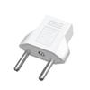 Strhowill (10Pcs) American to European Outlet Plug Adapter,EU Plug to USA Socket Travel Power Plug,European Round pin Plug to USA/Japan Socket Travel Convert Plug,EU 2 pin to USA 2 Hole (White) view 3