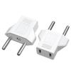 Strhowill (10Pcs) American to European Outlet Plug Adapter,EU Plug to USA Socket Travel Power Plug,European Round pin Plug to USA/Japan Socket Travel Convert Plug,EU 2 pin to USA 2 Hole (White) view 4