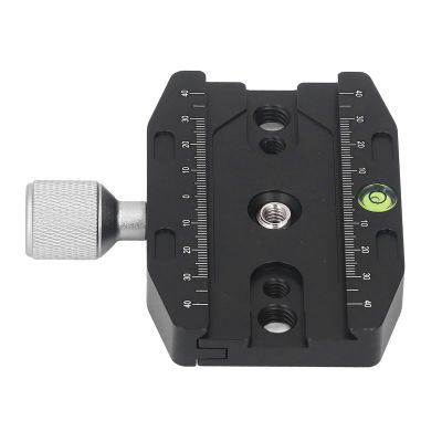 Quick Release Plate with Adapter, Aluminum Alloy Camera TripodHead Monopod, BubbleGauge, Easy to Use, and Anti Slip