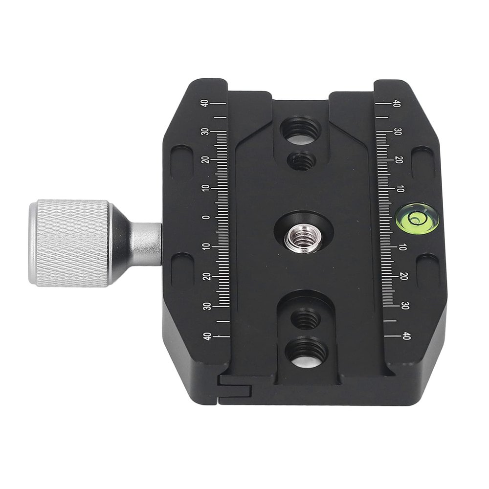 Quick Release Plate with Adapter, Aluminum Alloy Camera TripodHead Monopod, BubbleGauge, Easy to Use, and Anti Slip