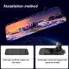 9in Rear View Mirror Car Recorder, Dual Recording, Connect, 170 Degrees Wide Angle, Voice Control, Night (K66) view 3