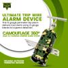 Trip Alarm Co. 12 Gauge Perimeter Trip Wire Alarm  US Patented Quad 3.0 360 Coverage Camping Alarm System in Camouflage  Early Warning Security Device System for Camping and Property Safety view 4